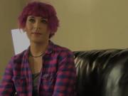 Twosome emo tgirl cumdrops while assfucked