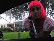 Teenie Natalie Monroe banged in the car