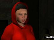3D cartoon Red Riding Hood getting fucked hard
