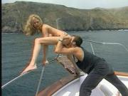 Hung stud gets head on a boat from a sexy blonde then fucks her