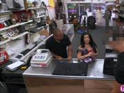 Latina Cuban sexy chick showing off her amazing ass and gets fucked in the pawnshop