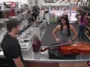 Babe sells her Cello and boned real hard