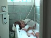 British skank squirting while fingered