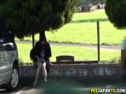 Japanese ho pees in park