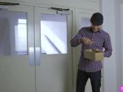 Sexy MILF fucks an invisible hard cock