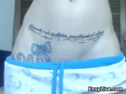 Tattooed Cam Slut Teasing Close Up