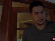 Black petite teen railed