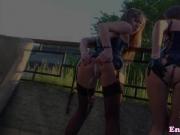 Colonique squirting lesbians analplay outdoors