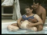 Nasty pregnant fuck by the poolside