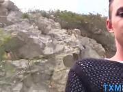 Twinks Sean Taylor and Cameron James have rough sex outdoor