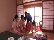 Spanked japanese teens queen dude while wanking him off