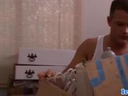 Ripped hunks assfucking between moving out