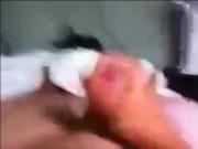Guy jerking off on Stomach