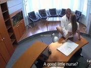 Horny doctor creampied hot nurse