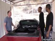 Two black guys buying a car and fucking its white owner