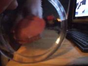 Cum on glass