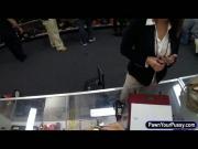 Big boobs woman pounded at the pawnshop