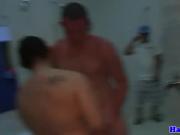 College twinks assfucking in the shower