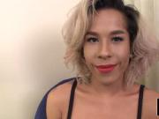 Lovely bubblebutt femboy solo striptease