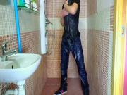 Boy in shower