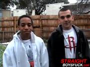 Cute girl with glasses rides hard black and white cock