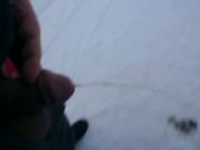 Me pissing in snow