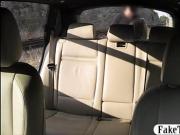 Pretty amateur blonde passenger fucked by fake driver