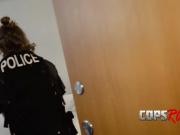 Jade Amber cums during sex with cop