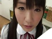 Asian babe Tsubomi loves giving a blowjob to her bf