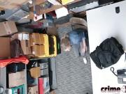 Skinny shoplyfter gets pussy drilled