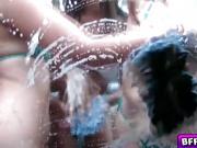 Sexy cheerleaders enjoyed in a carwash orgy