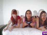 Stunning teens shared with hot neighbors cock