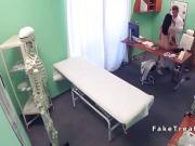 Doctor licks and fucks petite patient