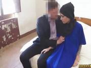 A nice, beautiful Arab woman got paid to suck and fuck