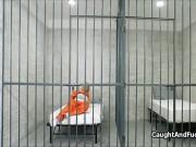 Hot blond convict fucked in jail