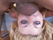 Gagging on a large black cock