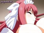 Wild hentai girl licks hard dong