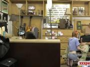 Very tiny tits babe pounded by pawn dude in the office