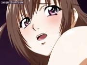 Anime babe with big tits gets laid