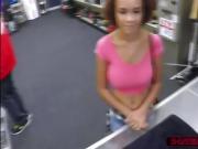 Petite Ebony gets fucked by Shawns dick