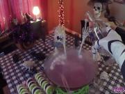 Babe face teen xxx Swalloween Fun