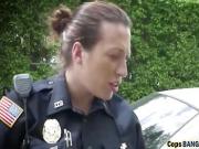 Police ladies slammed hard