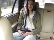 Brunette Czech babe enjoys hot sex in taxi filmed in POV