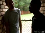 White boy Brenden Shaw blows two big black cocks