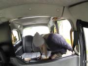 Australian hottie bangs in British fake cab