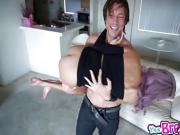 Janice Griffith blowjob a big matured cock